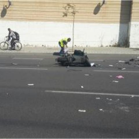 רוכב אופנוע נפגע בראשו סמוך לצומת סירקין בפתח תקווה - חדשות בפתח תקווה