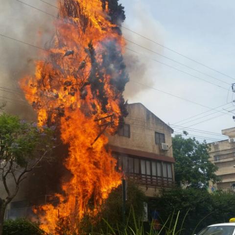 מנזקי מזג האוויר: שריפה בגן ילדים בצומת אחד העם - חדשות בפתח תקווה
