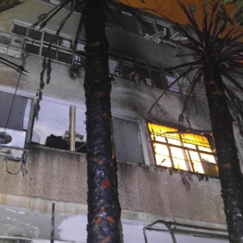 שריפה ברחוב חובבי ציון - חדשות בפתח תקווה