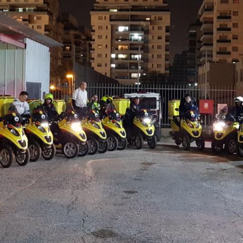 15 אופנועי עזרה ראשונה חדשים נוספו ליחידת האופנועים של מד"א במרחב ירקון - חדשות בפתח תקווה