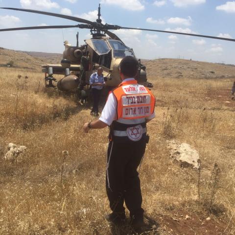 מסוק צבאי נחת נחיתת חירום בשטח פתוח מזרחית לפתח תקווה - חדשות בפתח תקווה