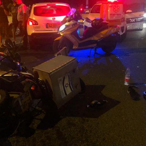 רוכב אופנוע נפצע בינוני בכניסה לנחלים - חדשות בפתח תקווה