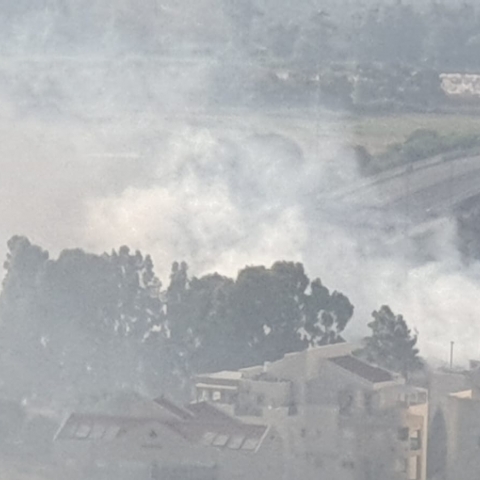שריפת קוצים פרצה באזור אצטדיון המושבה בפתח תקווה (וידיאו) - חדשות בפתח תקווה