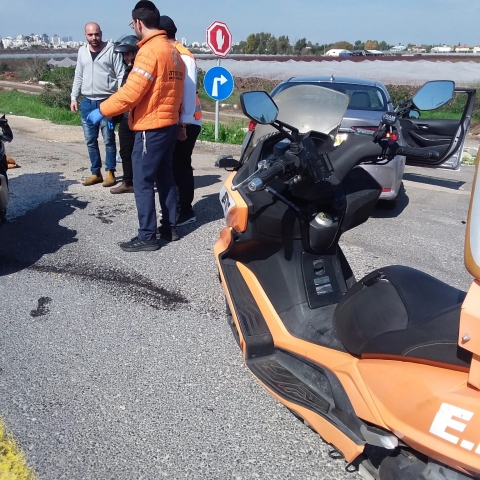 רוכב אופנוע נפצע בינוני בתאונה בכביש 471 לכיוון פתח תקווה - חדשות בפתח תקווה