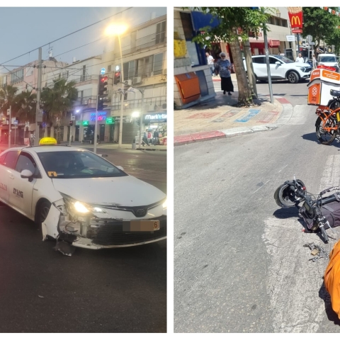 משלוחן נפגע מאופנוע ברח' חיים עוזר, אתמול נפגעו קשישה ונכדתה ברח' בר כוכבא - חדשות בפתח תקווה