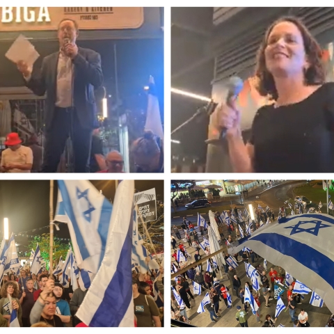 אופיר פינס-פז בהפגנה בכיכר גורן על החשמל הכשר: "זה עולה מיליארדים, אתם רוצים חשמל כשר? תשלמו! - חדשות בפתח תקווה