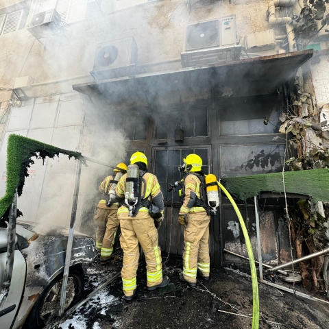 שריפה פרצה בפאב באזור התעשייה סגולה - חדשות בפתח תקווה