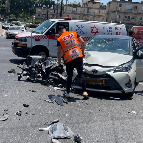 רוכב אופנוע נפצע בינוני בתאונה בפתח תקווה - חדשות בפתח תקווה