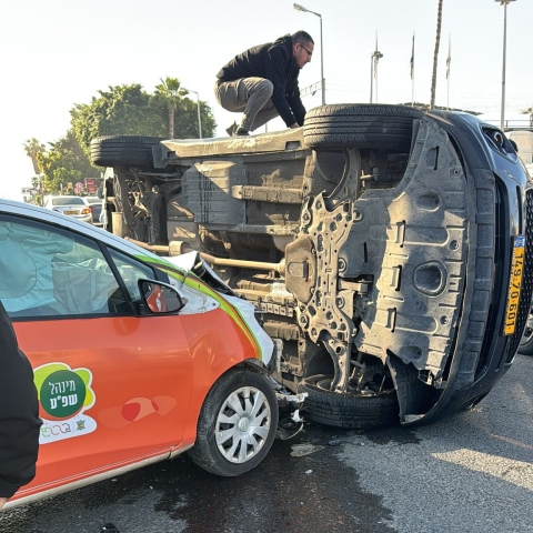 פצוע בתאונה באזור התעשייה סגולה במעורבות רכב עירייה - חדשות בפתח תקווה