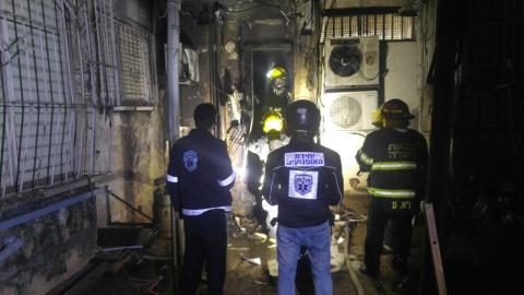 שריפה בבניין מגורים ברחוב ההגנה - חדשות בפתח תקווה
