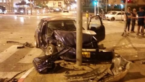 4 נפגעים בתאונה קשה ברחוב - חדשות בפתח תקווה