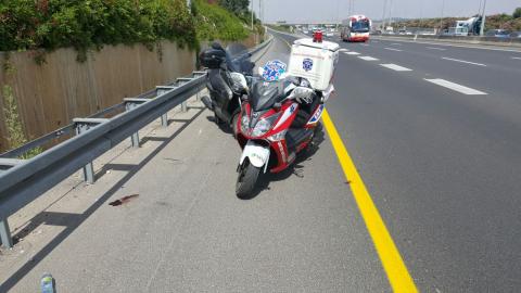 רוכב אופנוע נפגע בינוני סמוך - חדשות בפתח תקווה