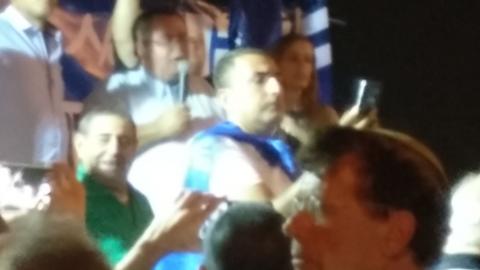 דוד ביטן נואם אמש בהפגנה - חדשות בפתח תקווה