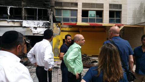 מצלמת האבטחה בחנות שנשרפה - חדשות בפתח תקווה