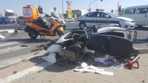 רוכב אופנוע נפצע בינוני מפגיעת - חדשות בפתח תקווה