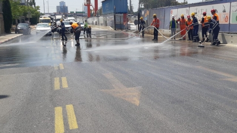 כתם שמן בדרך ז'בוטינסקי גרם - חדשות בפתח תקווה