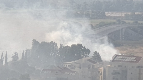 שריפת קוצים פרצה באזור אצטדיון - חדשות בפתח תקווה