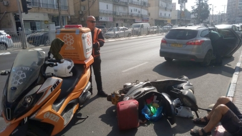 רוכב אופנוע נפצע קל מפגיעת - חדשות בפתח תקווה