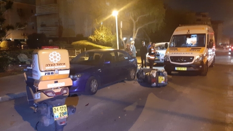 רוכב אופנוע פגע בהולך רגל, - חדשות בפתח תקווה