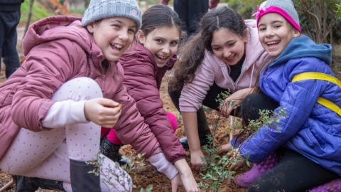 החלו הנטיעות לט"ו בשבט בפתח - חינוך בפתח תקווה