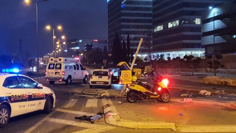 רוכב אופנוע נפצע קשה מאד - חדשות בפתח תקווה