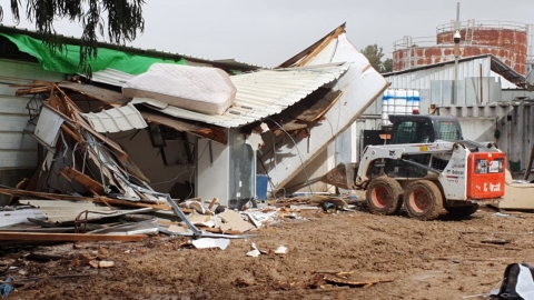 בוצע פינוי למתחם ברחוב המפלסים - חדשות בפתח תקווה