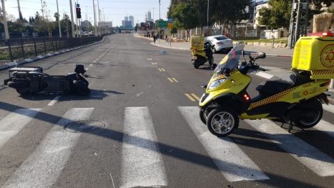 המשטרת חוקרת תאונה שבה נפצע - חדשות בפתח תקווה