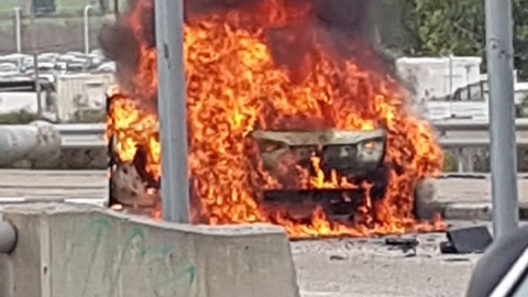 פיצוץ ברכב בצומת כפר קאסם - חדשות בפתח תקווה