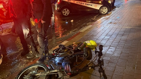 רוכב אופניים חשמליים נפגע מרכב, - חדשות בפתח תקווה