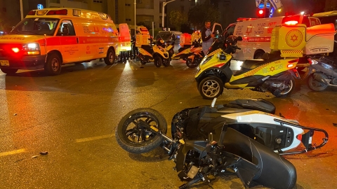 רוכב קטנוע נפצע קשה בתאונת - חדשות בפתח תקווה