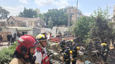 בן 80 נפצע בינוני בשריפה - חדשות בפתח תקווה
