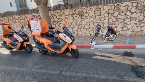 רוכב אופניים נפצע בינוני במהלך - תחבורה בפתח תקווה