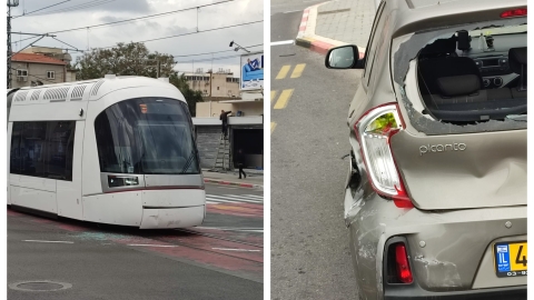 רכבת קלה ורכב פרטי התנגשו - חדשות בפתח תקווה