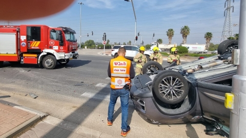 3 פצועים בתאונה סמוך למחלף - חדשות בפתח תקווה