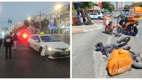 משלוחן נפגע מאופנוע ברח' חיים - חדשות בפתח תקווה