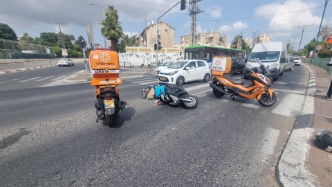 הולך רגל נפגע מאופנוע בצומת - חדשות בפתח תקווה