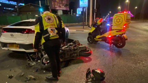 רוכב אופנוע נפצע הלילה - חדשות בפתח תקווה