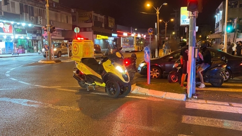 רוכבת אופנוע נפצעה בינוני לאחר - חדשות בפתח תקווה