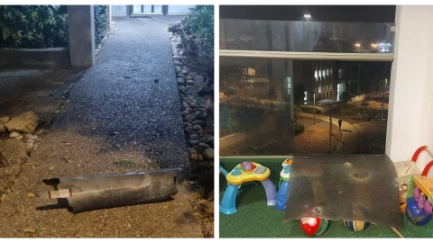 נפילת טיל בגינה ציבורית בין - חדשות בפתח תקווה