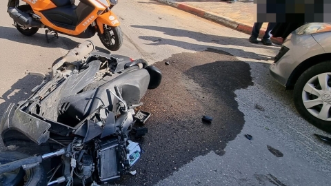 רוכב אופנוע נפצע בינוני בתאונת - חדשות בפתח תקווה