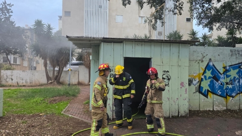 שריפה במקלט ציבורי ששימש תנועת - חדשות בפתח תקווה
