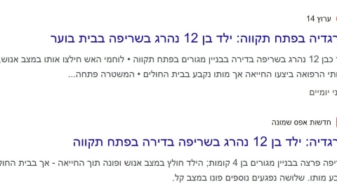 "הרגו" את הילד: מצבו של - חדשות בפתח תקווה