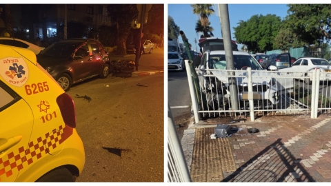 היום: רכב התנגש בגדר | - חדשות בפתח תקווה