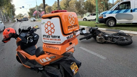 רוכב אופנוע נפצע בינוני בתאונה - חדשות בפתח תקווה