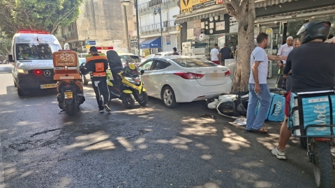 הולך רגל נפצע מפגיעת אופנוע ברחוב שטמפפר - מצבו בינוני והוא סובל מחבלה רב-מערכתית